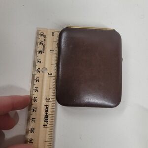 Vintage Buxton Key-Tainer Brown Leather Key Case Holder 1950s 1960s